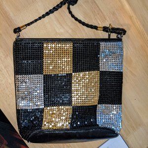 Y&S Original Black,Silver and Gold Mesh Purse